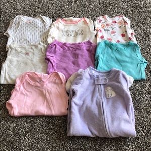 3 month long sleeve onesie lot